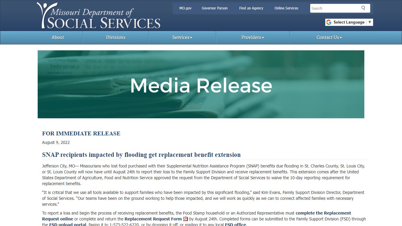 DSS Press Release | DSS announces new Specialty Health Plan, awards ...